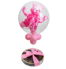 Baby Girl Chocolate Gift with Balloon