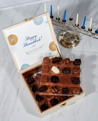 Hanukkah Elegant Gourmet Chocolate Wooden Gift Box