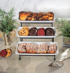 Swerseys 3-Tiered Gourmet Triple Bakery Gift Tray Set