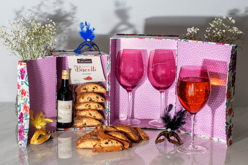 Swerseys Purim Biscotti & French Wine Gift Box