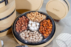 Swerseys Elegant 5 Tier Gourmet Nuts & Chocolates Round Gold Gift Box 3