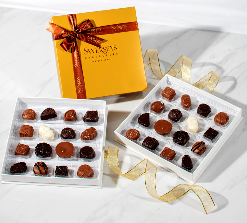 Swerseys Exquisite Gourmet Chocolate Gold Gift Box