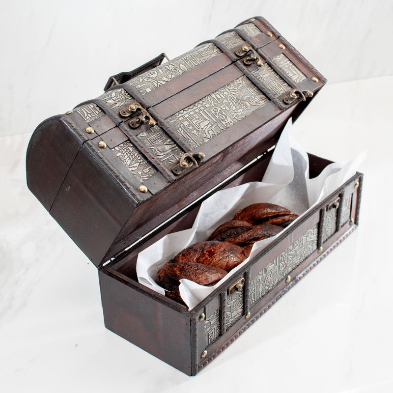 Swerseys Purim Wine & Babka Cake Mishloach Manot Treasure Chest 5 - Swerseys