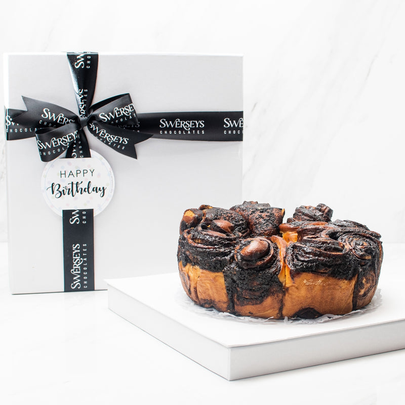 Happy Birthday Gift Box Babka Ring Cake  - Swerseys