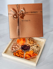 Swerseys Elegant Purim Gift Tray Box of Assorted Dried Fruits and Nuts